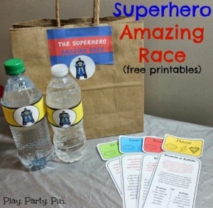 Superhero Amazing Race with free printables