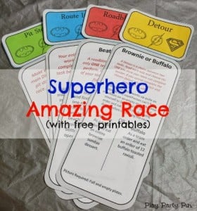 Superhero Amazing Race with free printables