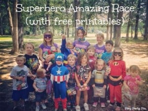 Superhero Amazing Race with free printables