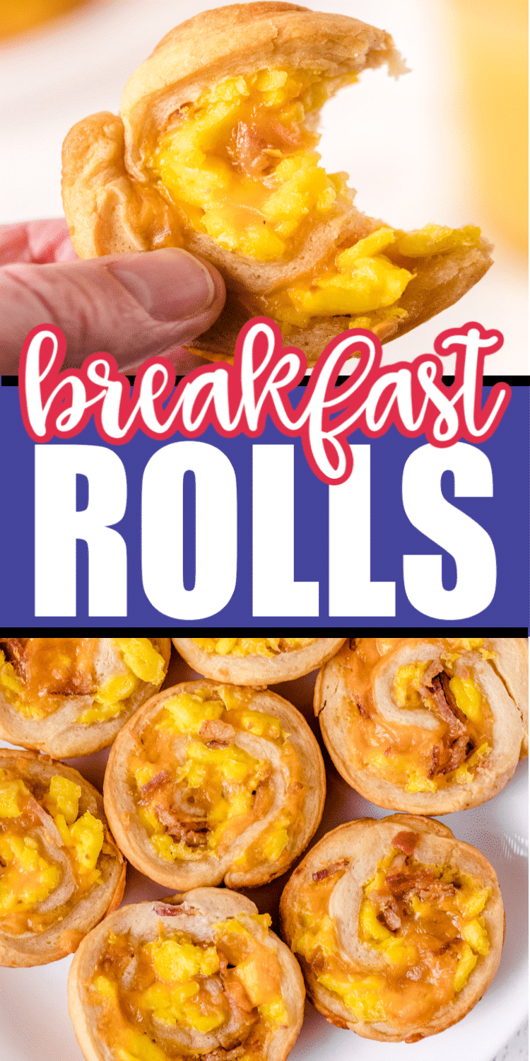 Two pictures of breakfast rolls