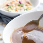 The best easy Thai peanut sauce for spring rolls in a bowl