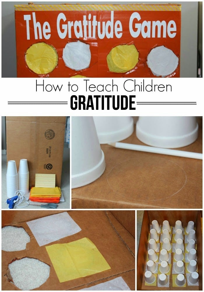 How to Teach Children Gratitude - awesome game idea for teaching gratitude plus a printable list of gratitude related activities