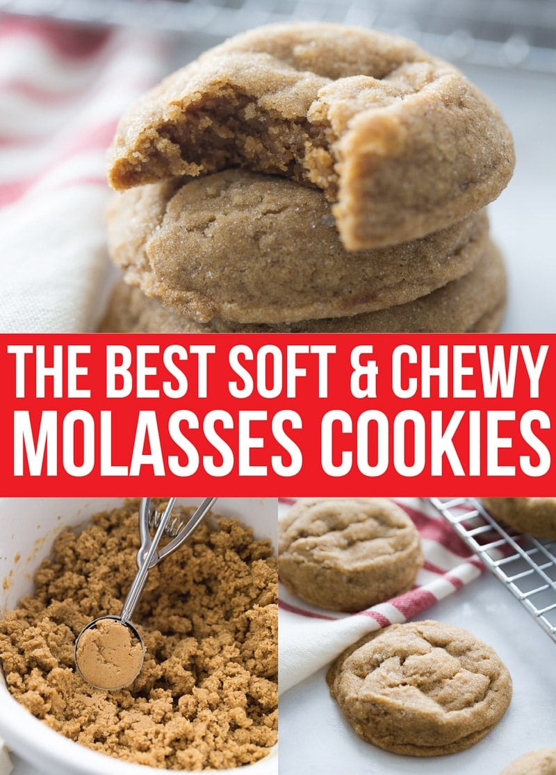 These are the best soft and chewy molasses cookies! They’re easy to make and taste just like the old fashioned molasses cookies your grandma used to make! 