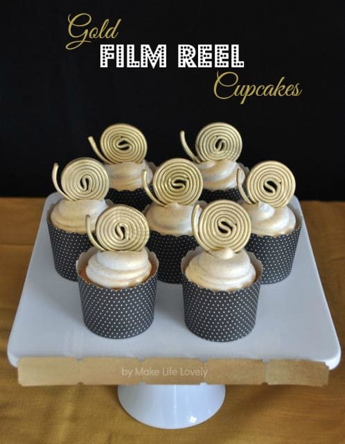 Movie themed cupcakes make great Oscar party food