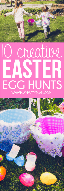 10 fun Easter egg hunt ideas that work for all ages - for older kids, for adults, for teens, for toddlers, or even for babies! Children will love the unique spin on an Easter favorite! I’m definitely trying these for our outdoor church Easter Egg hunt and maybe even for our indoor community one!