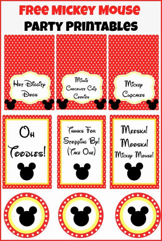 Mickey Mouse Clubhouse Party Ideas & Free Mickey Mouse Printables