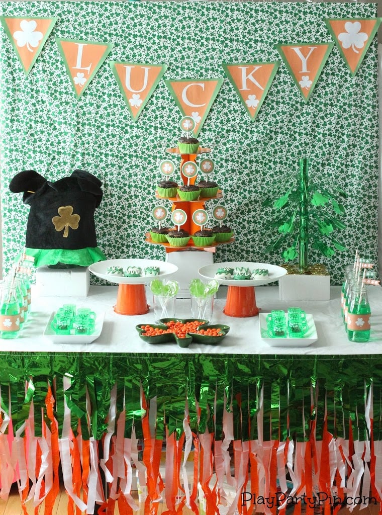 Awesome St. Patrick's Day party ideas and free printables from playpartyplan.com #parties #StPatricksDay #partygames #freeprintables
