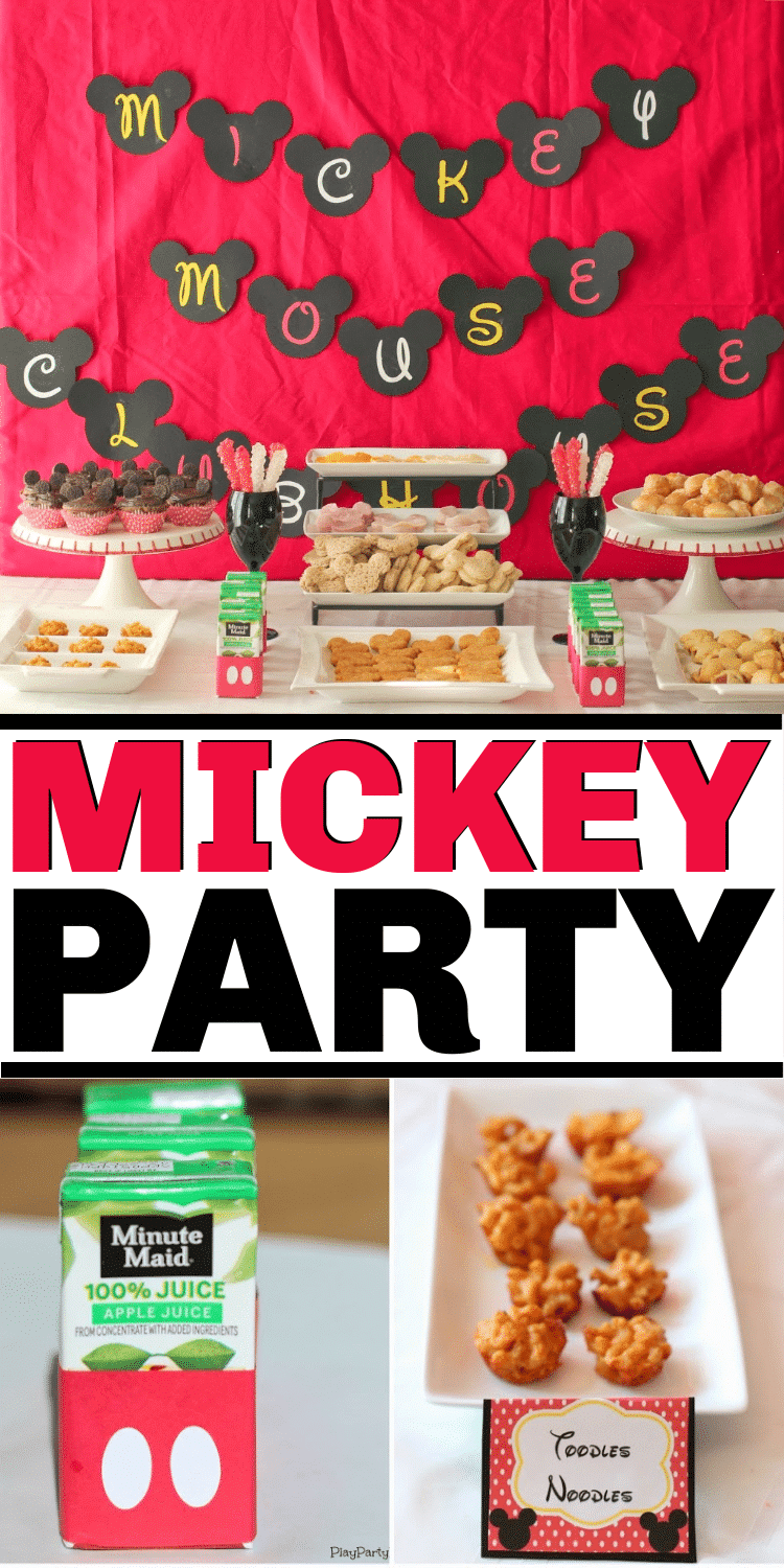 Cute Mickey Mouse birthday party ideas for 1st, 2nd, or really any birthday! Decorations, cake ideas, gifts for guests, and of course food and games! 