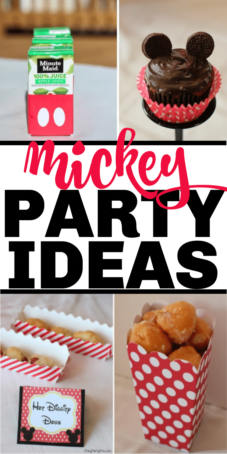 Cute Mickey Mouse birthday party ideas for 1st, 2nd, or really any birthday! Decorations, cake ideas, gifts for guests, and of course food and games! 