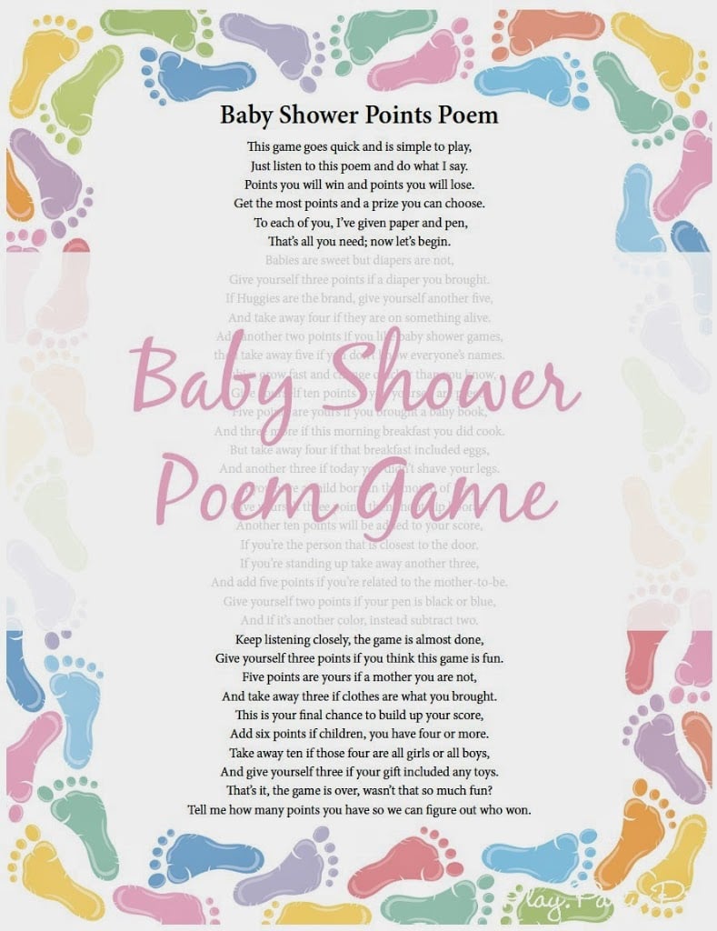 Free Printable Baby Shower Games and More Games Everyone 