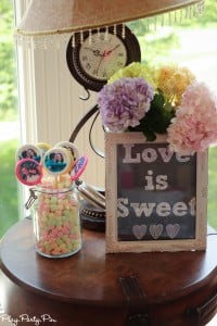 Edible personalized lollipops are perfect for a bridal shower, order on lollipops.com