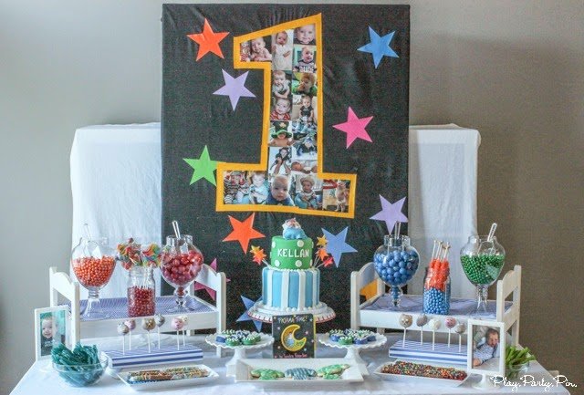 Such a cute Pajama Time birthday party from playpartyplan.com, lots of great pajama party ideas 