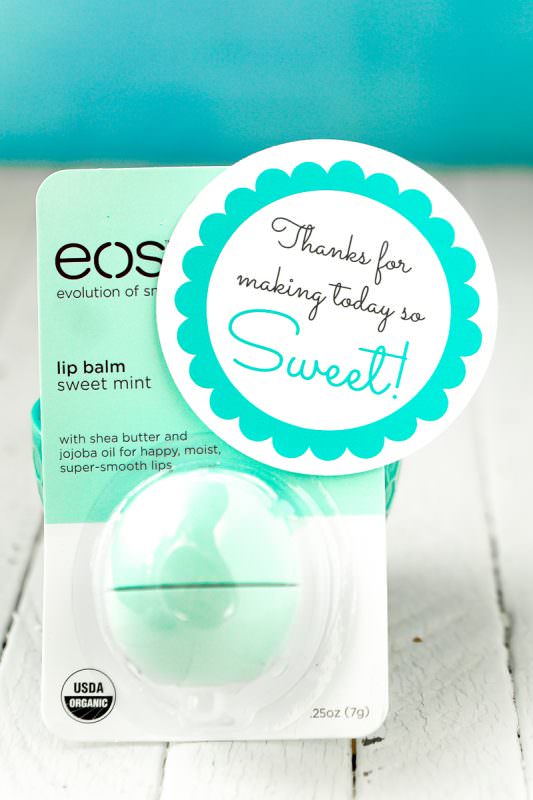 A sweet green lip gloss is one of the cutest baby shower favors for a boy