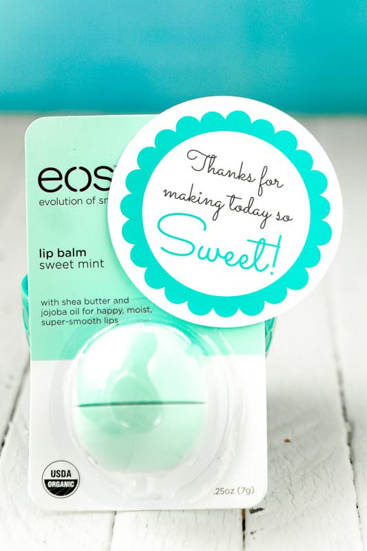 A sweet green lip gloss is one of the cutest baby shower favors for a boy