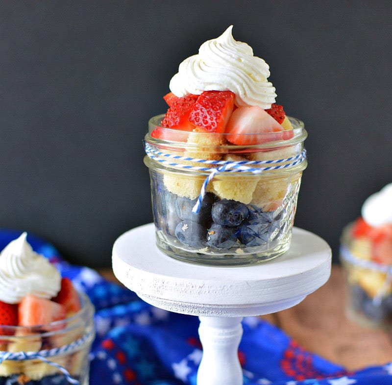 red white and blue parfaits