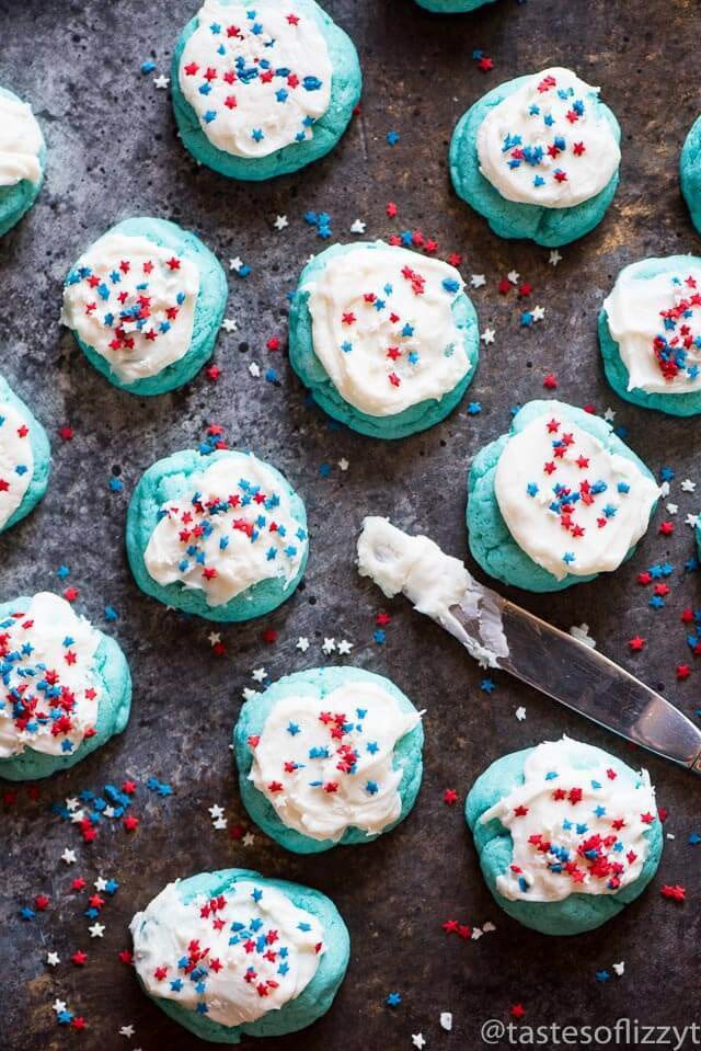 red white and blue cookies