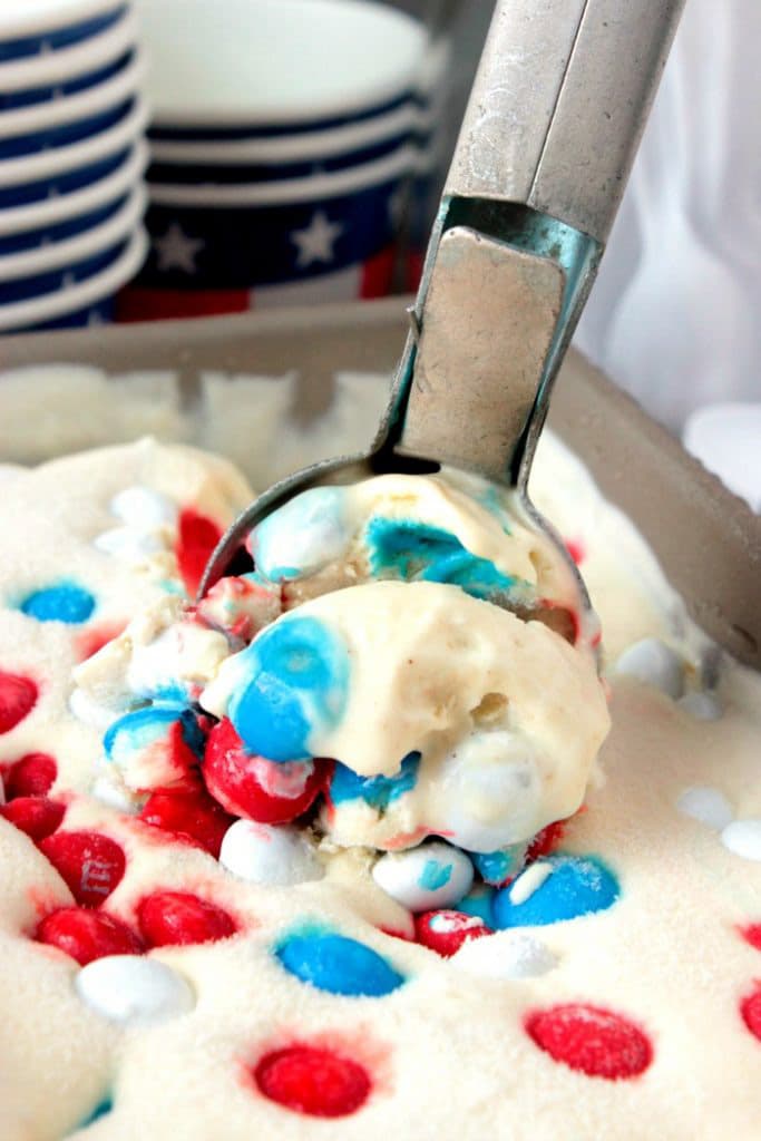 red white and blue ice cream