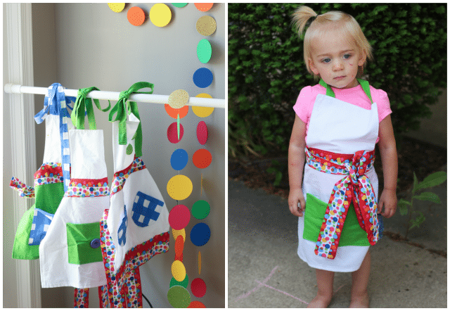 Kid's art aprons, perfect for kids and toddlers from Confetti Couture Events