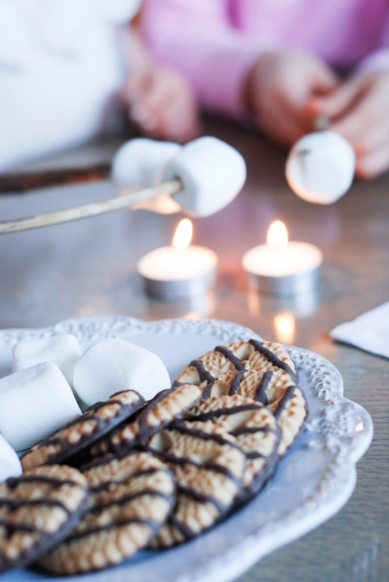 Making s'more and other indoor camping ideas