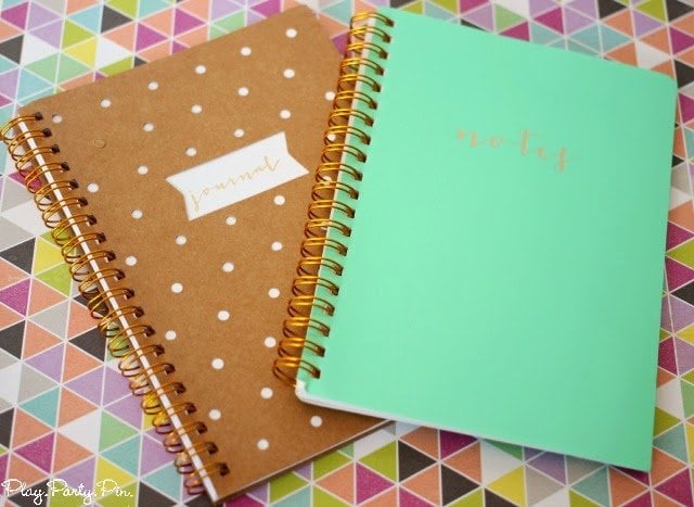Journal and free printable setting goal handout for young women's camp handout from playpartyplan.com 