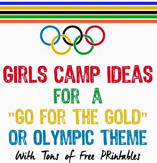 Girls Camp Ideas for Gold for the Gold or Olympic Theme from playpartyplan.com