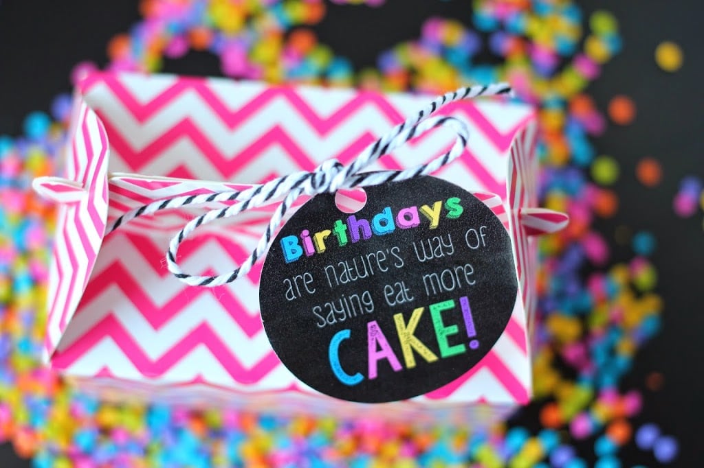 Love the idea of giving a friend a cupcake with this cute free printable birthday tag 