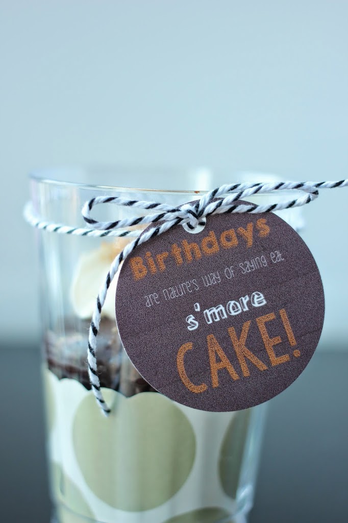 Free eat s'more cake printable gift tag