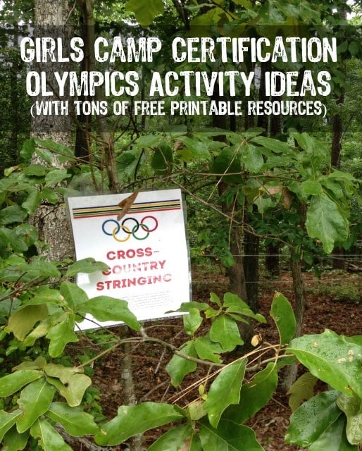 Girls camp certification Olympics activity with free printable versions of everything you need from playpartyplan.com