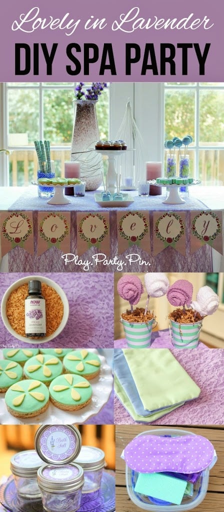 Lovely in Lavender DIY spa party ideas, perfect for a girls night 