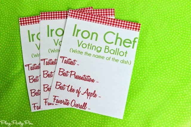 iron chef printable