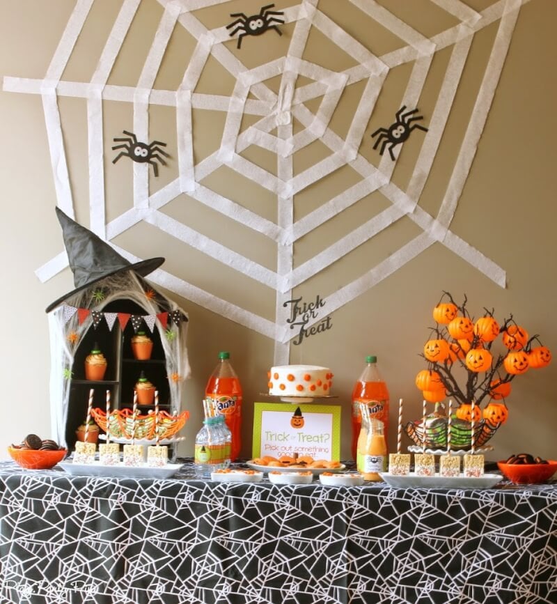 Halloween party ideas on a table