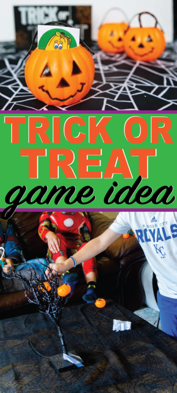 Play this trick or treat Halloween game with kids of all ages! Perfect for a classroom party or Halloween night!