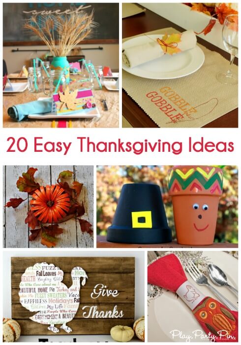 20 Easy Thanksgiving Craft Ideas perfect for last-minute Thanksgiving decorating