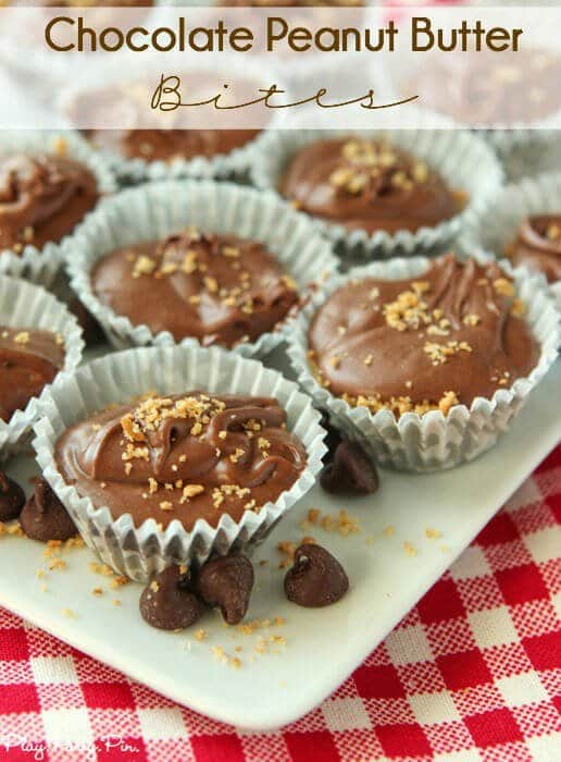 Peanut butter chocolate bites made in minutes with just a few ingredients 