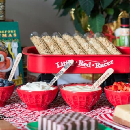Love all of these cute Christmas party ideas inspired by Christmas morning, especially the granola bar in the little red wagon!