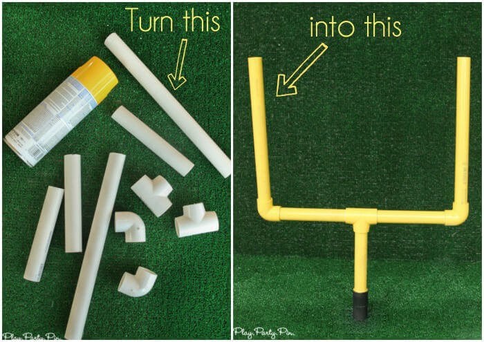 How to make field goal posts that are perfect for football party decorations