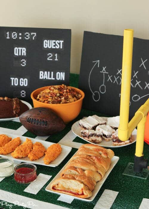 Everything you need to throw a super Super Bowl party including Super Bowl party games, football food ideas, and more!
