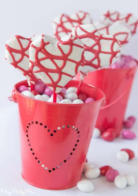 This Craft Your Heart Out girls night from www.playpartyplan.com is one of the cutest Valentine's Day party ideas I've ever seen, love it!