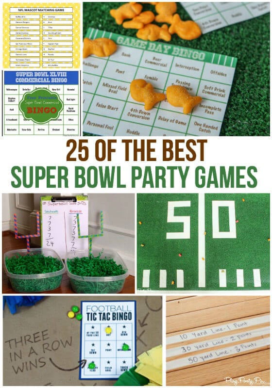 25 of the best Super Bowl party games out there from printable bingo cards to games that get your guests moving. 