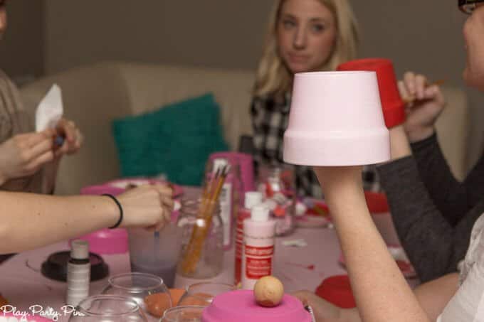 This Craft Your Heart Out girls night from www.playpartyplan.com is one of the cutest Valentine's Day party ideas I've ever seen, love it!