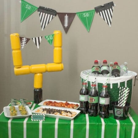 Awesome football party ideas including fun Super Bowl party games, football party food ideas, and more from www.playpartyplan.com