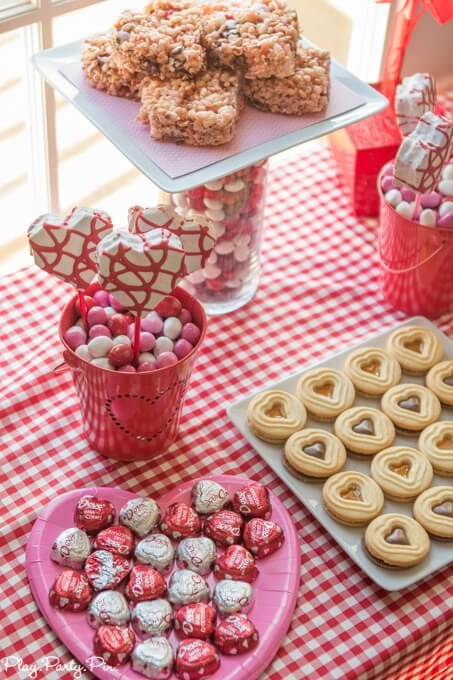 Valentine's Day party ideas using Valentine's Day M&M's