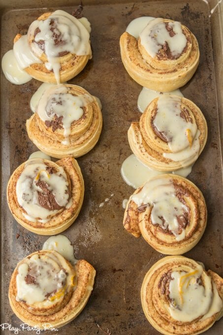 Orange chocolate sweet rolls 