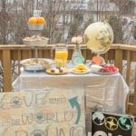 This love makes the world go round theme is perfect for a baby shower or a bridal shower, use round foods + world/travel items and you're all set for a shower everyone will love!