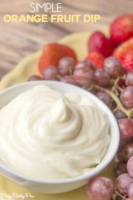 A yummy and simple orange fruit dip that's perfect with all kinds of fresh fruit