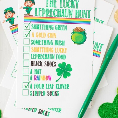 Filled out leprechaun games for St. Patrick's Day