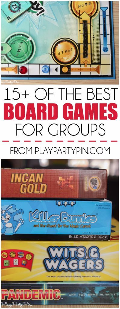 15 of the best board games for groups of all sizes including board games for 2 players, board games for lots of players, and more. Lots of great game ideas including ones I've never heard of but sound awesome!