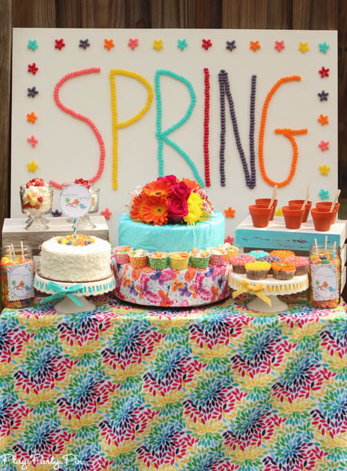 Love this it's a spring thing party with tons of spring dessert ideas, spring party games, and cute spring printables