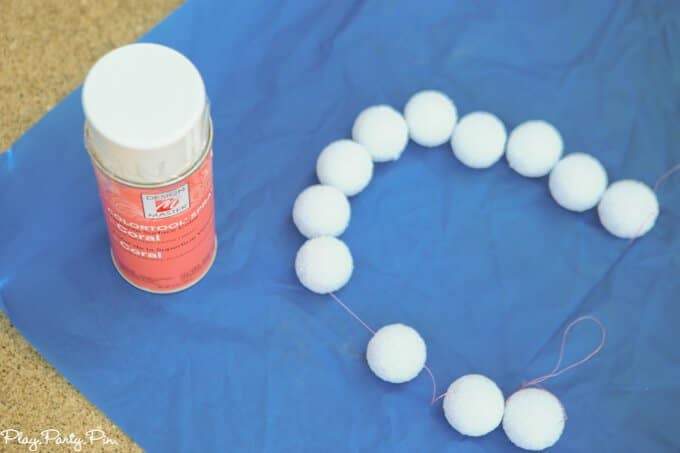 These DIY foam ball garlands are the perfect easy party decorations that can be made last-minute and in any color you want! 