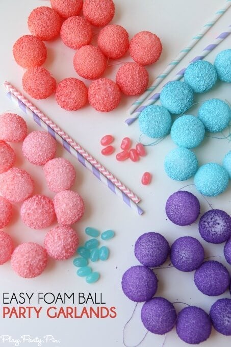 DIY Party Decorations  Foam Ball Garlands - 80